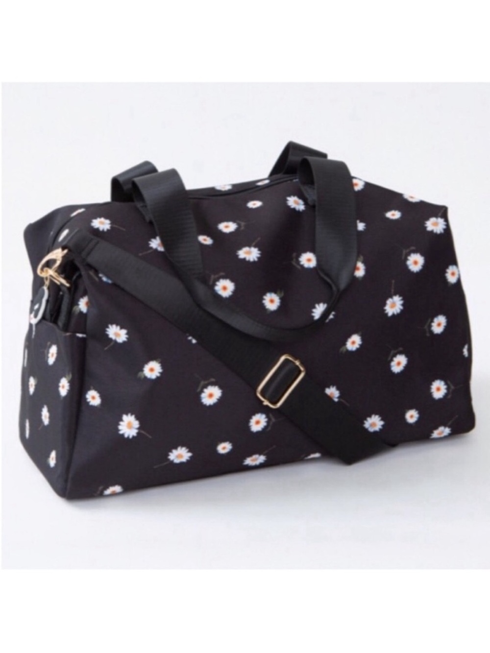 alice + olivia Daisy Print Duffle Bag By Stacey Bendet with Removable Strap - Picture 3 of 11